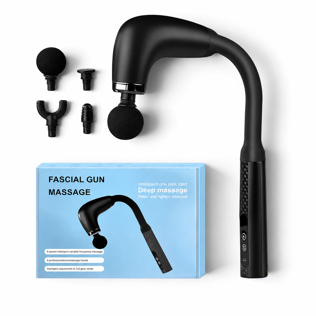 Pistola Masajeadora Muscular Curva