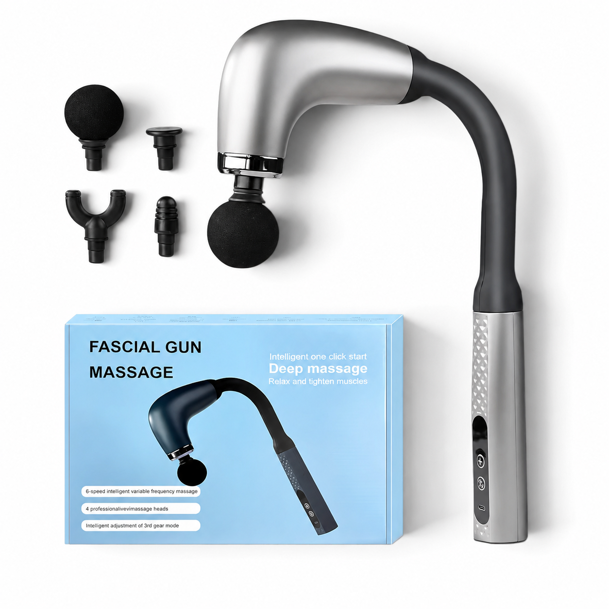Pistola Masajeadora Muscular Curva